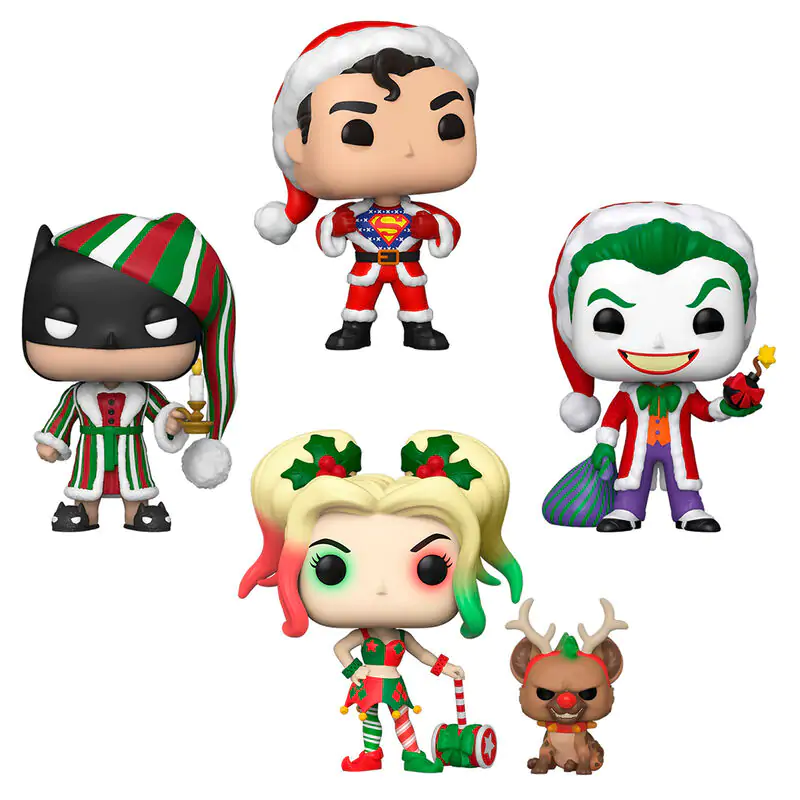 DC Comics POP! Heroes Vinyl Figure 4-Pack Holiday 9 cm product photo