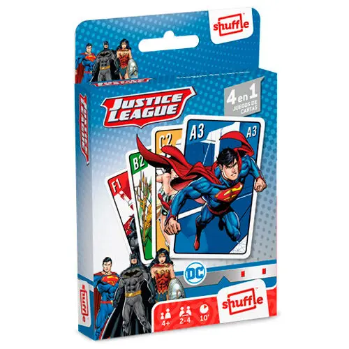 DC Comics Justice League Shuffle 4 in 1 card game product photo