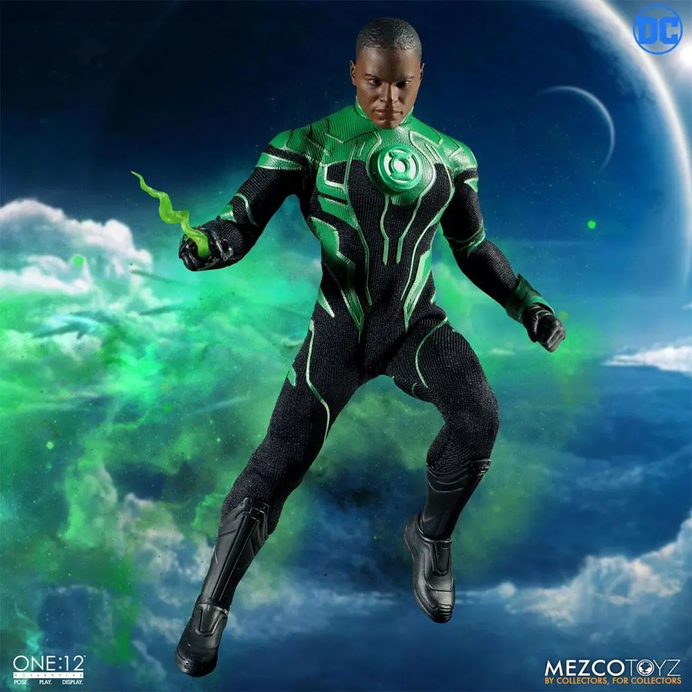 DC Comics Light-Up Action Figure 1/12 John Stewart - The Green Lantern 17 cm product photo