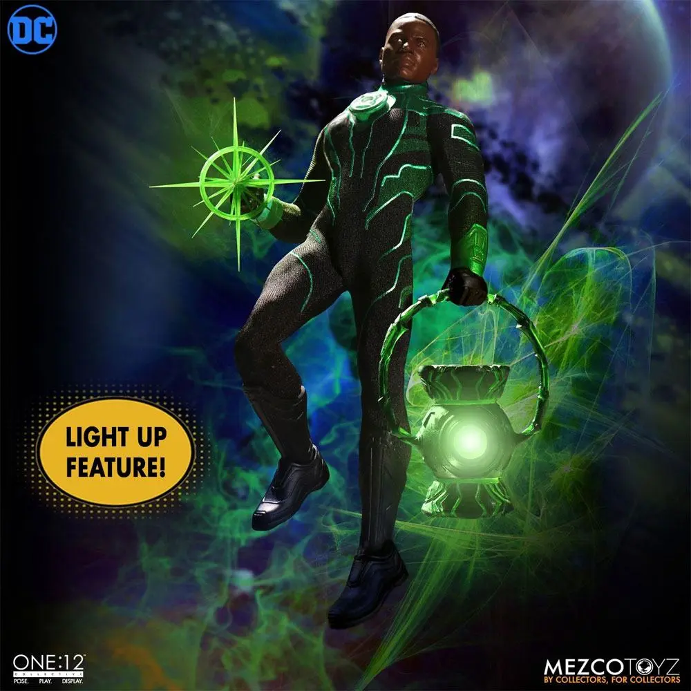 DC Comics Light-Up Action Figure 1/12 John Stewart - The Green Lantern 17 cm product photo