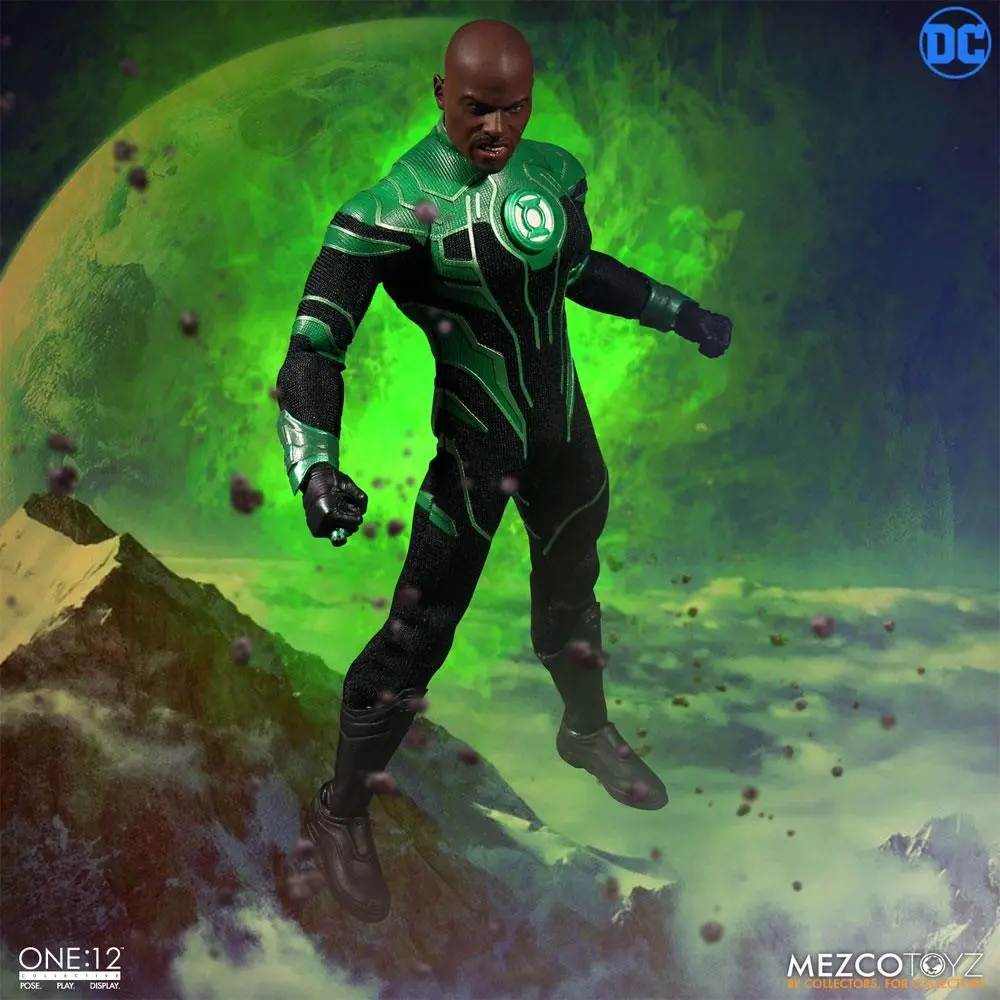 DC Comics Light-Up Action Figure 1/12 John Stewart - The Green Lantern 17 cm product photo