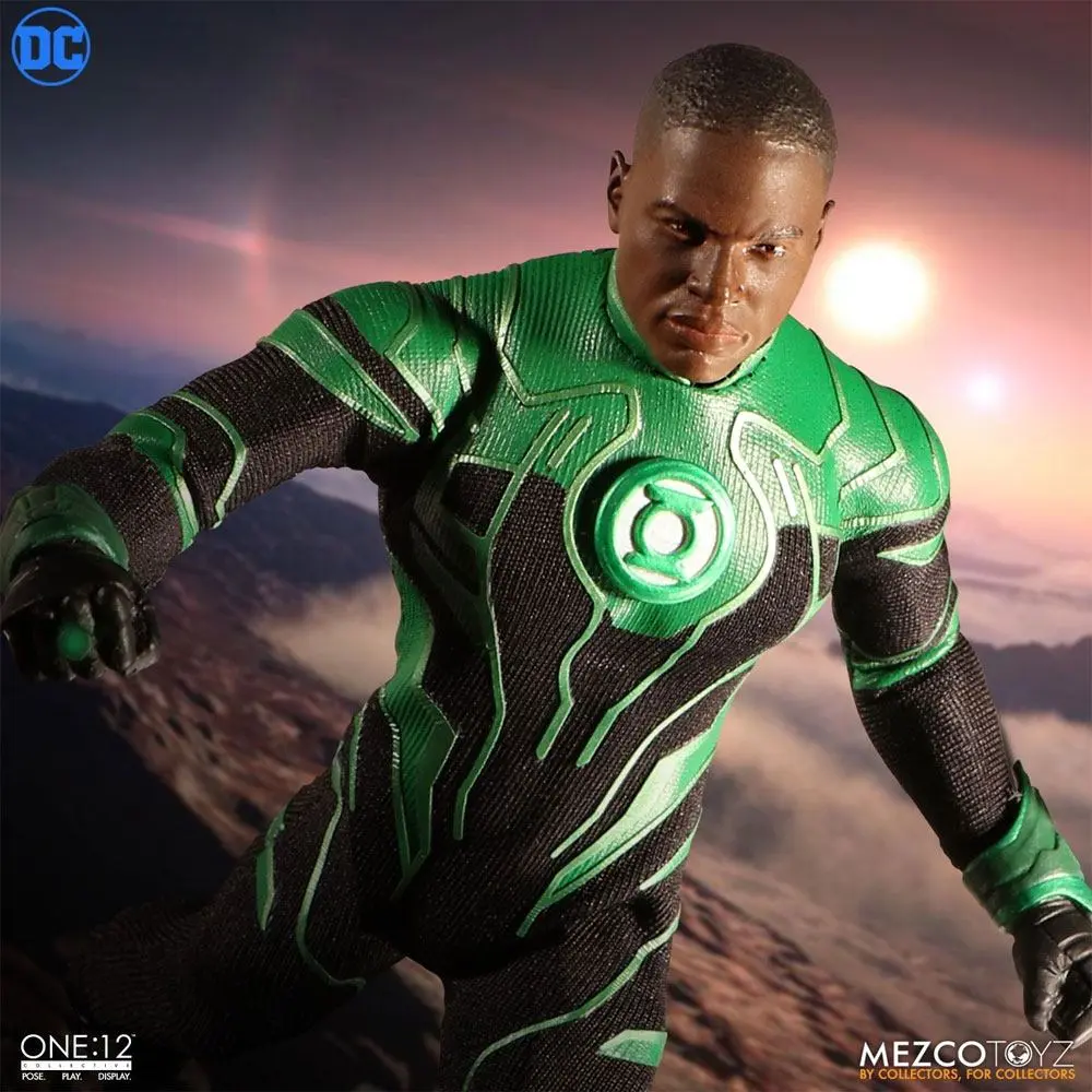 DC Comics Light-Up Action Figure 1/12 John Stewart - The Green Lantern 17 cm product photo