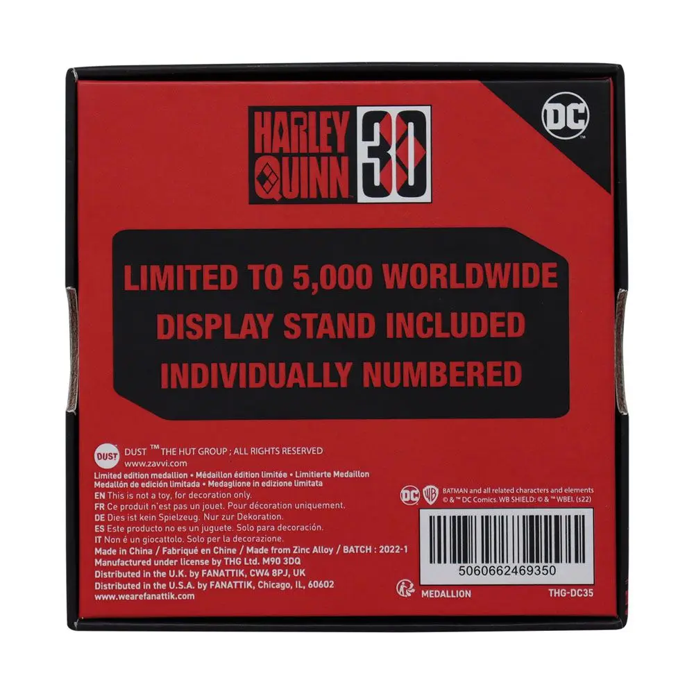 DC Comics Medallion Harley Quinn 30th Anniversary Limited Edition product photo