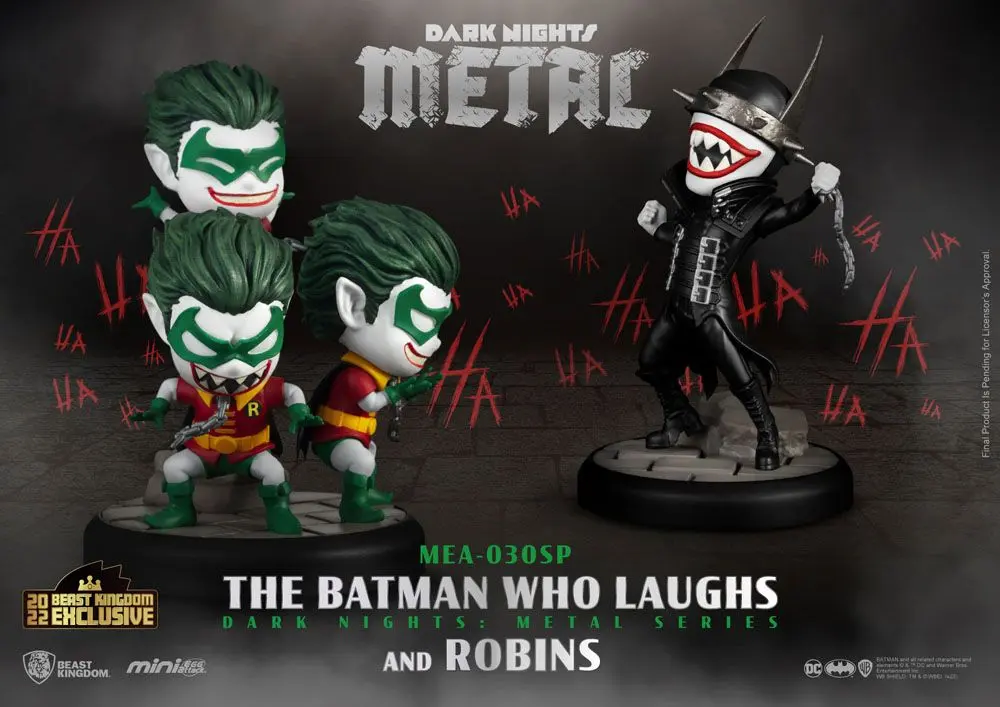 DC Comics Mini Egg Attack Figure 2-Pack Dark Nights: Metal The Batman Who Laughs &amp; Robin Minions 8 cm product photo