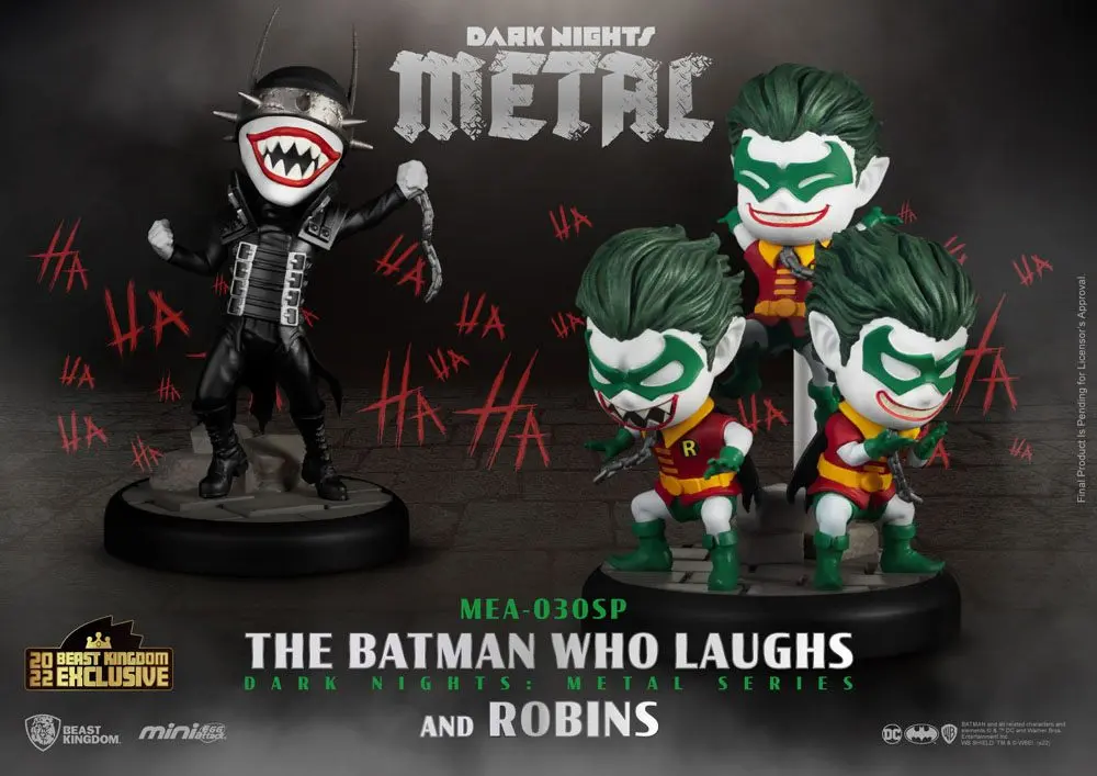 DC Comics Mini Egg Attack Figure 2-Pack Dark Nights: Metal The Batman Who Laughs &amp; Robin Minions 8 cm product photo