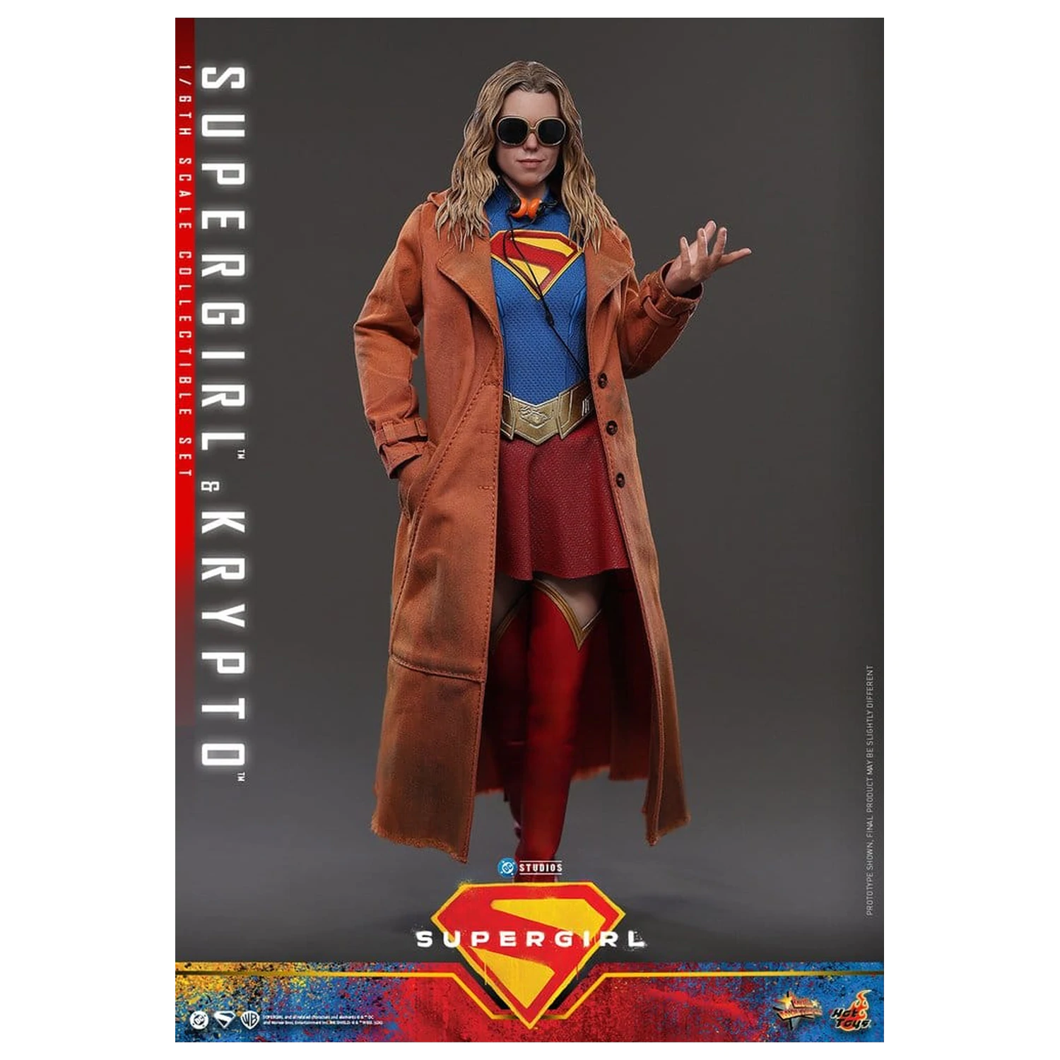 DC Comics Movie Masterpiece Action Figure Set Supergirl & Krypto 28 cm product photo