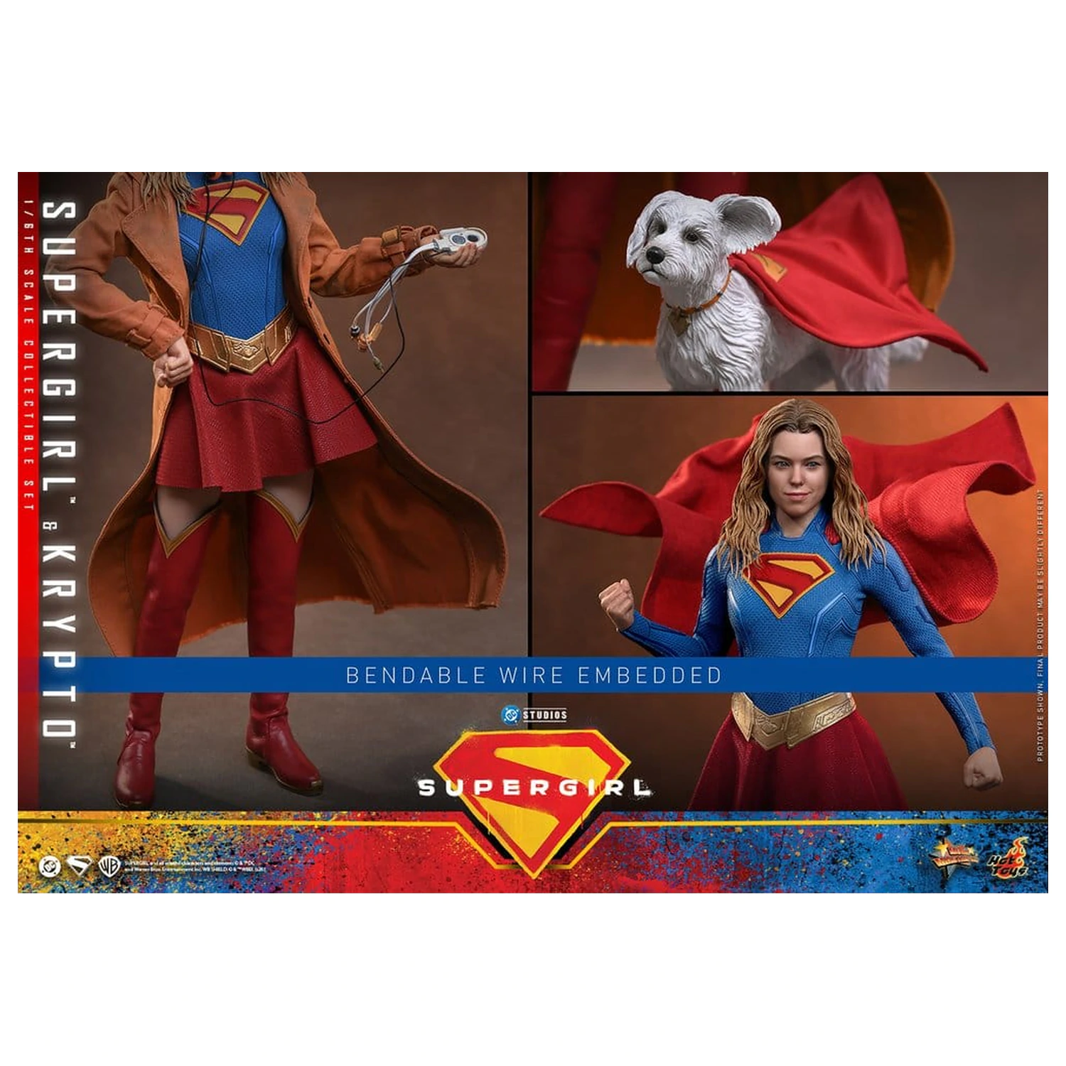 DC Comics Movie Masterpiece Action Figure Set Supergirl & Krypto 28 cm product photo