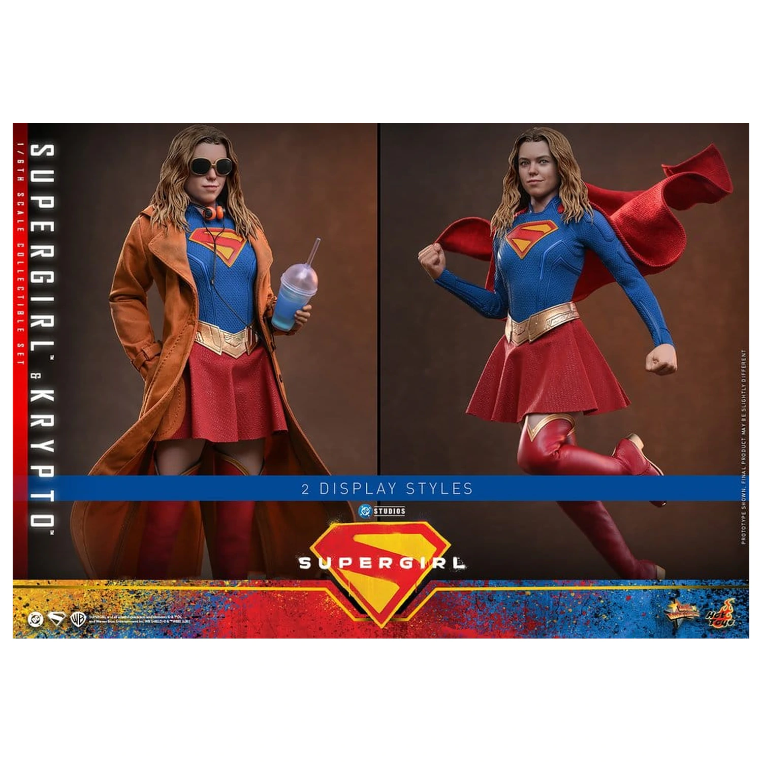 DC Comics Movie Masterpiece Action Figure Set Supergirl & Krypto 28 cm product photo
