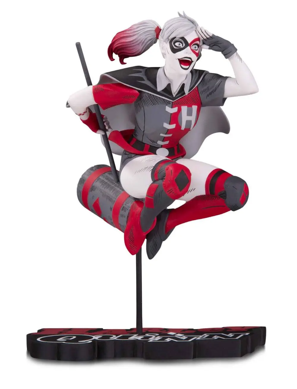 DC Comics Red, White &amp; Black Statue Harley Quinn by Guillem March 18 cm product photo