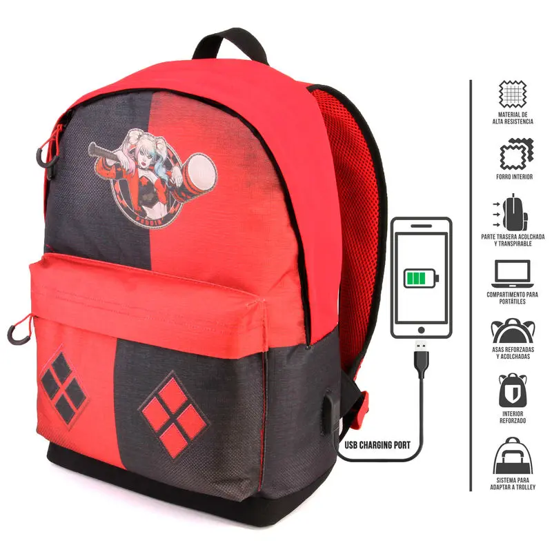 DC Comics Suicide Squad Harley Quinn adaptable backpack 42cm product photo