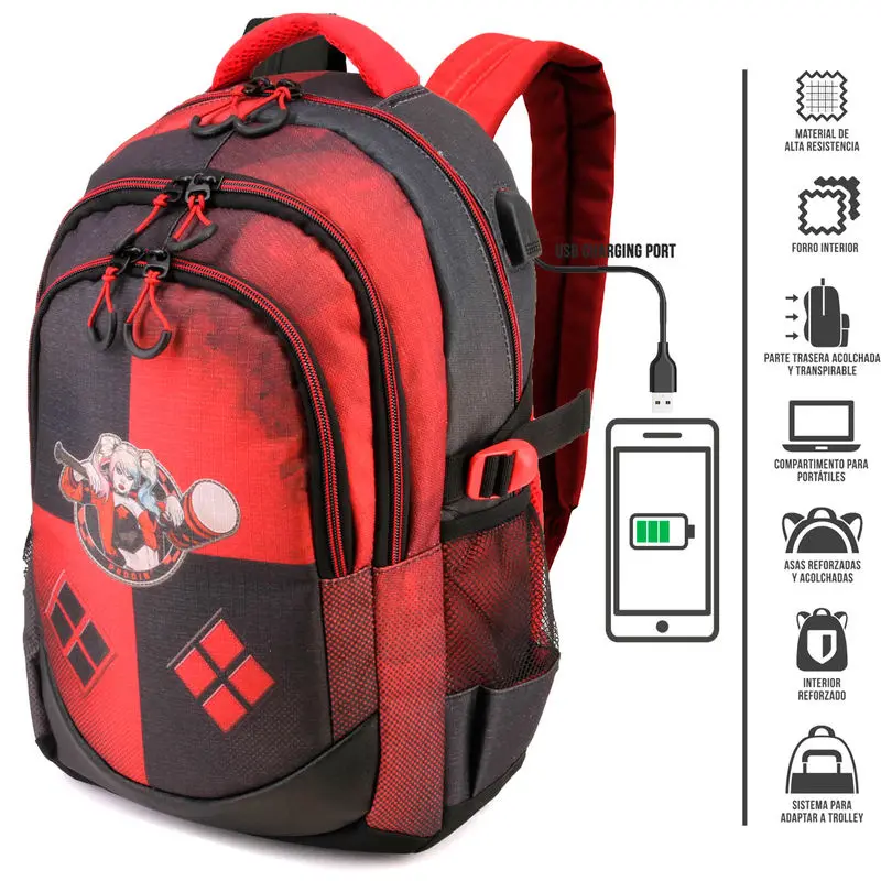 DC Comics Suicide Squad Harley Quinn backpack 44cm product photo