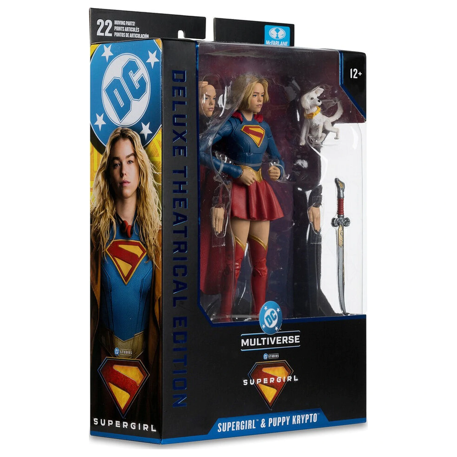DC Comics Supergirl Deluxe Theatrical Edition Supergirl & Puppy Kripto figure 18cm product photo