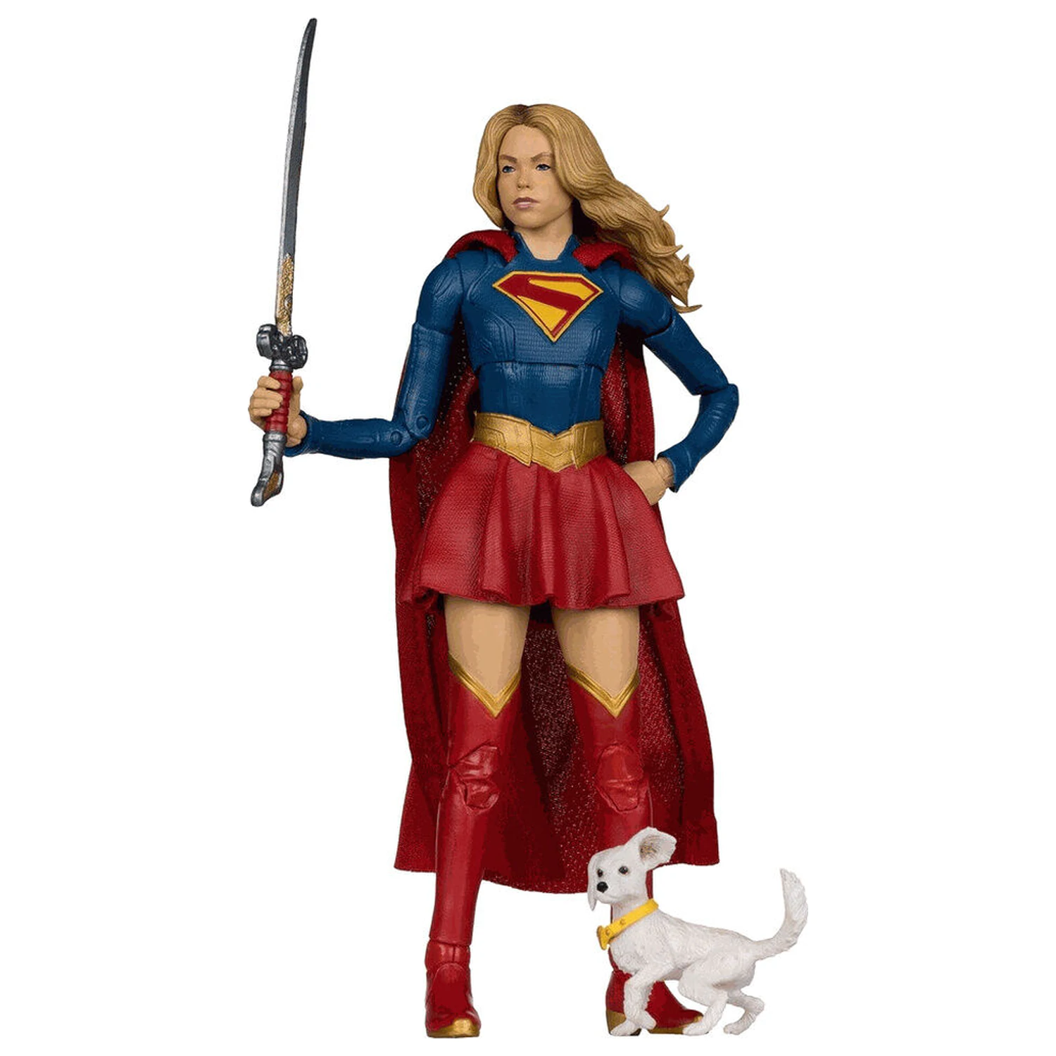 DC Comics Supergirl Deluxe Theatrical Edition Supergirl & Puppy Kripto figure 18cm product photo