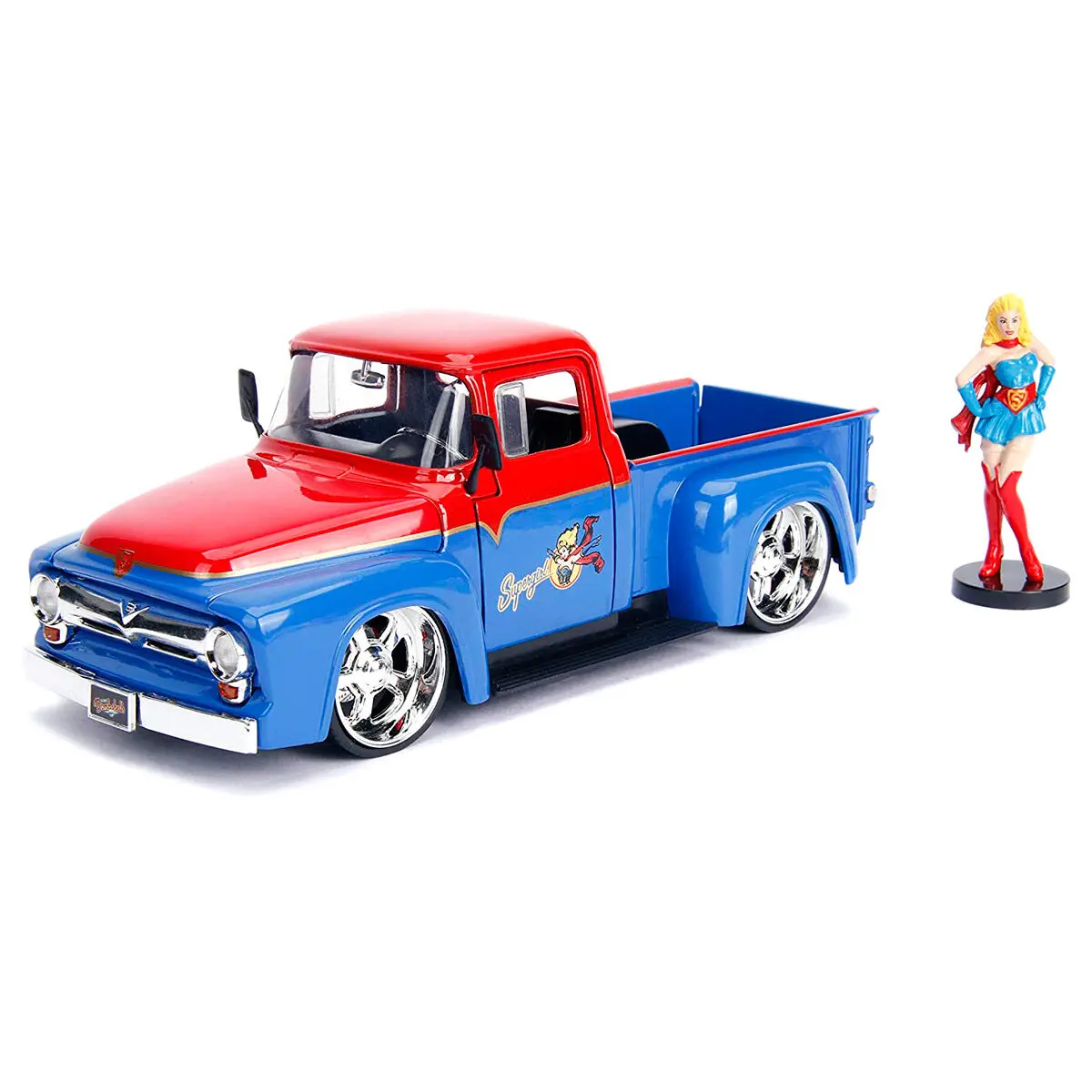 DC Comics Supergirl Ford F-100 Pickup 1956 metal car + figure set product photo