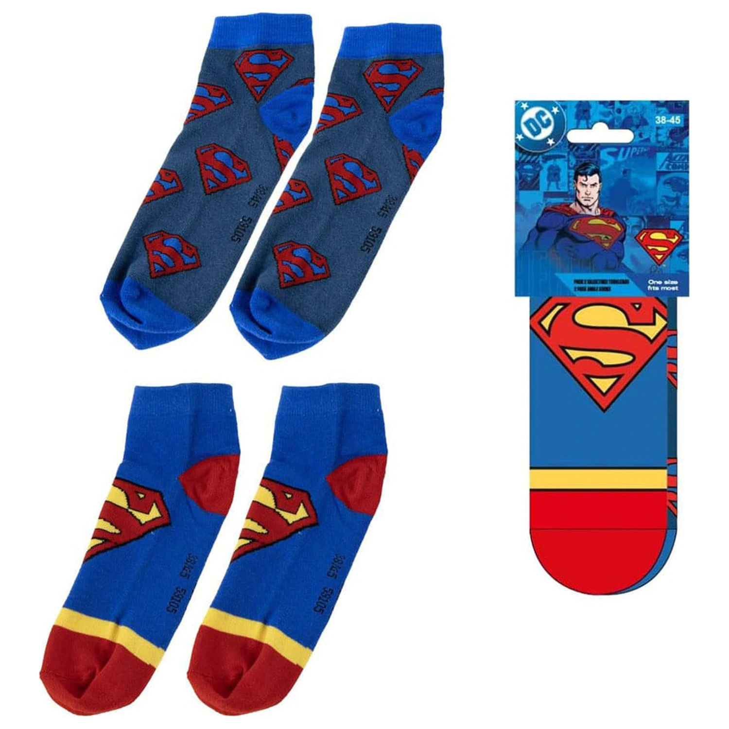 DC Comics Ankle socks 2-packs Superman 38-45 product photo
