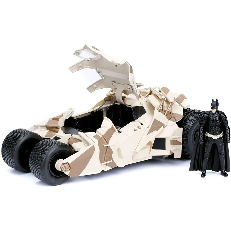 DC Comics The Dark Knight Batmobil metal camouflage car + figure set product photo