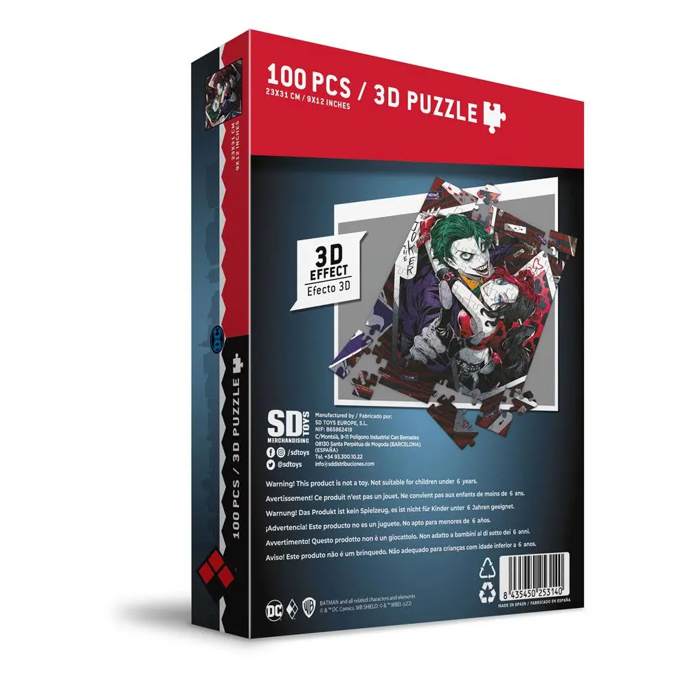 DC Comics Jigsaw Puzzle with 3D-Effect The Joker &amp; Harley Quinn Manga (100 pieces) product photo
