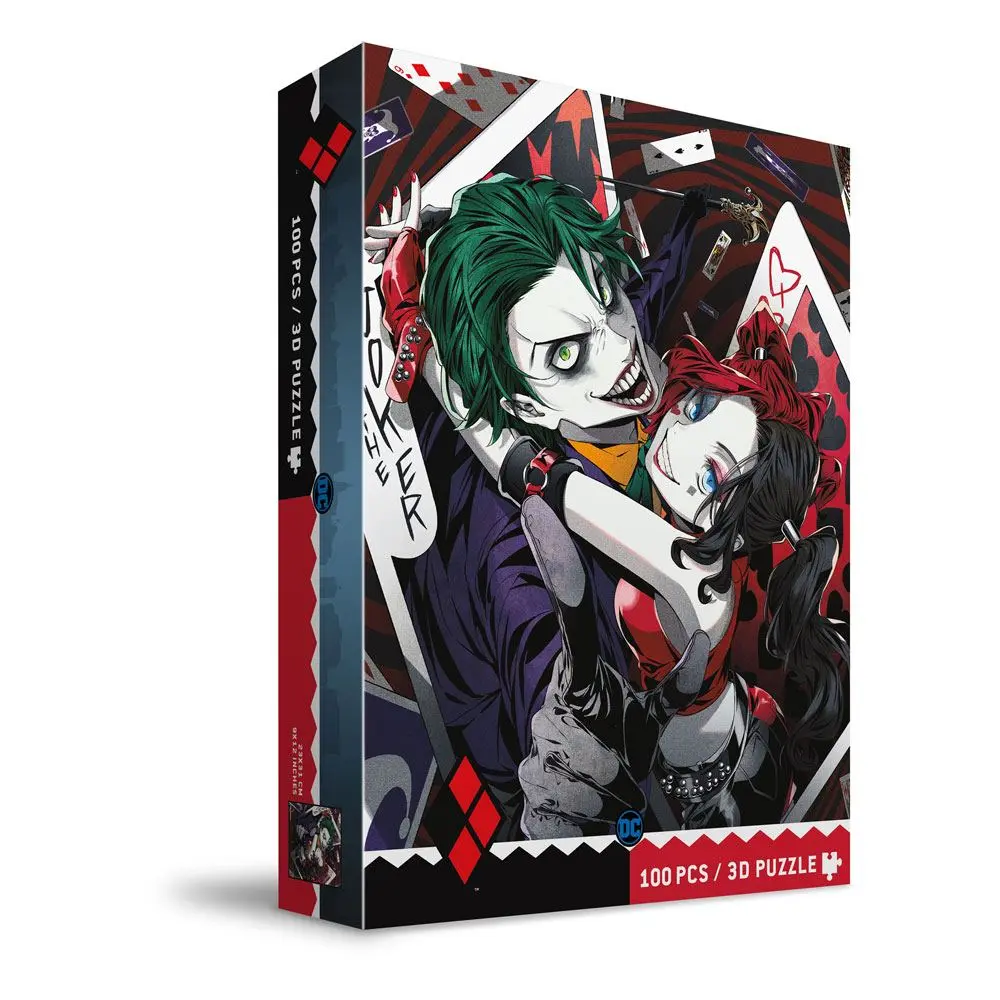 DC Comics Jigsaw Puzzle with 3D-Effect The Joker &amp; Harley Quinn Manga (100 pieces) product photo