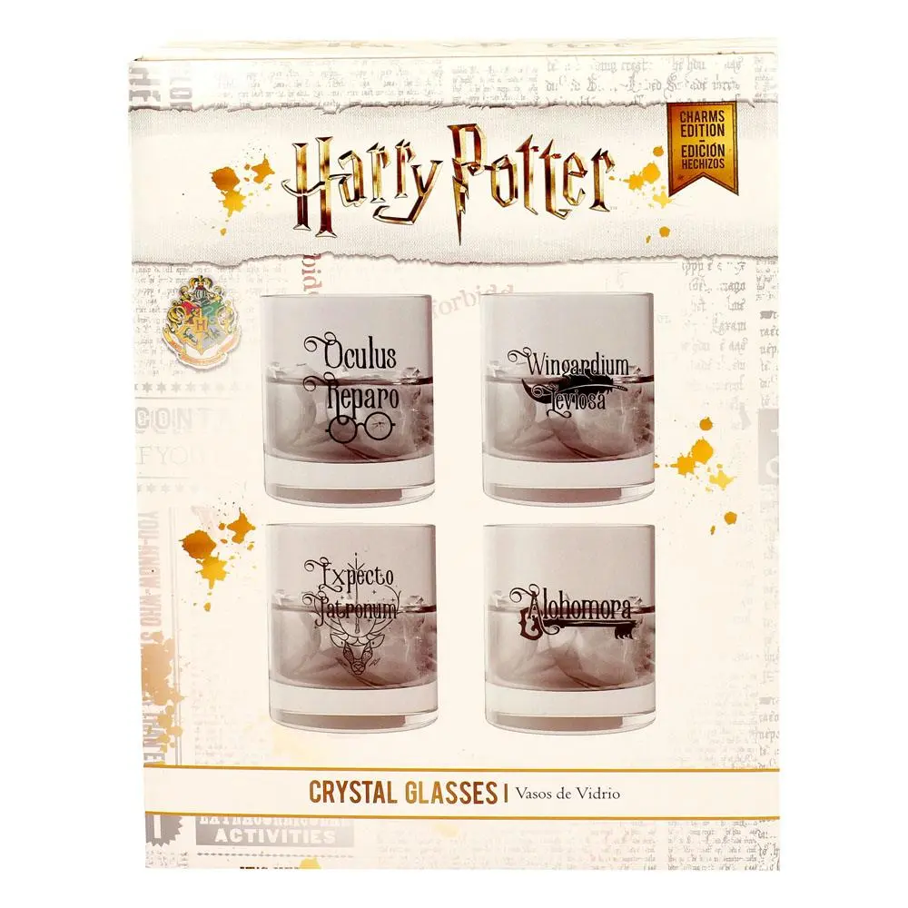Harry Potter Crystal Glasses 4-Pack Spells termékfotó
