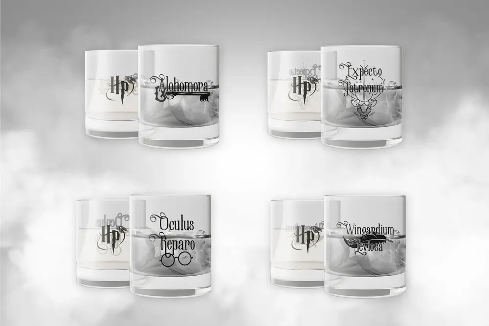 Harry Potter Crystal Glasses 4-Pack Spells termékfotó