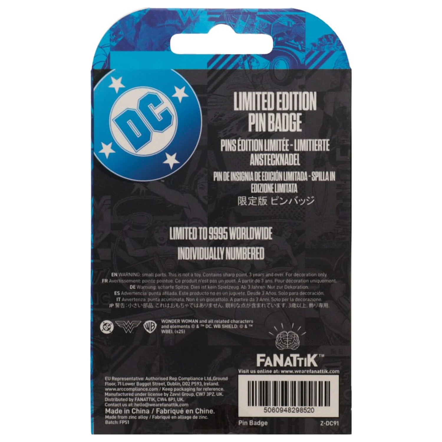 DC Comics Pin Badge Wonder Woman Amazon Warrior Limited Edition      product photo