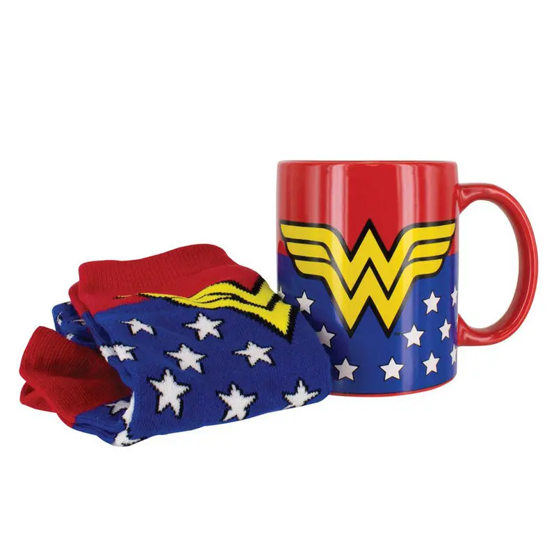 DC Comics Wonder Woman breakfast mug + socks product photo