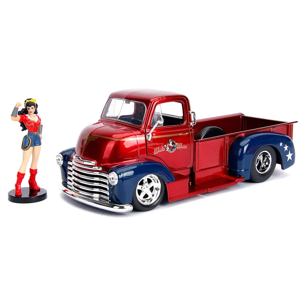 DC Comics Wonder Woman Chevy Coe Pickup 1952 metal car + figure set product photo