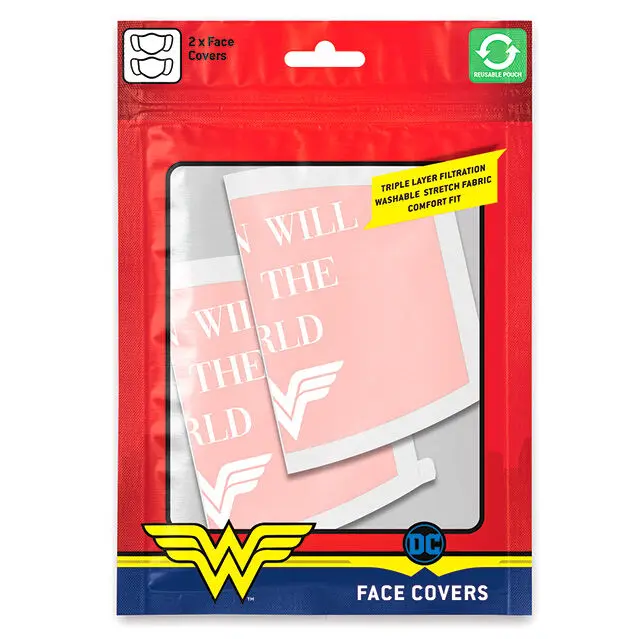 Wonder Woman Face Masks 2-Pack Save the World product photo