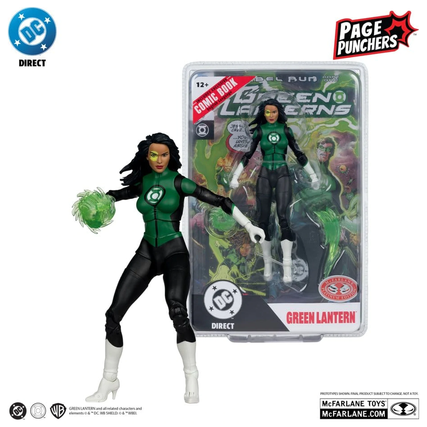 DC Direct Page Punchers Action Figure Jessica Cruz (Green Lanterns # 48) (Red Platinum Edition) 18 cm product photo