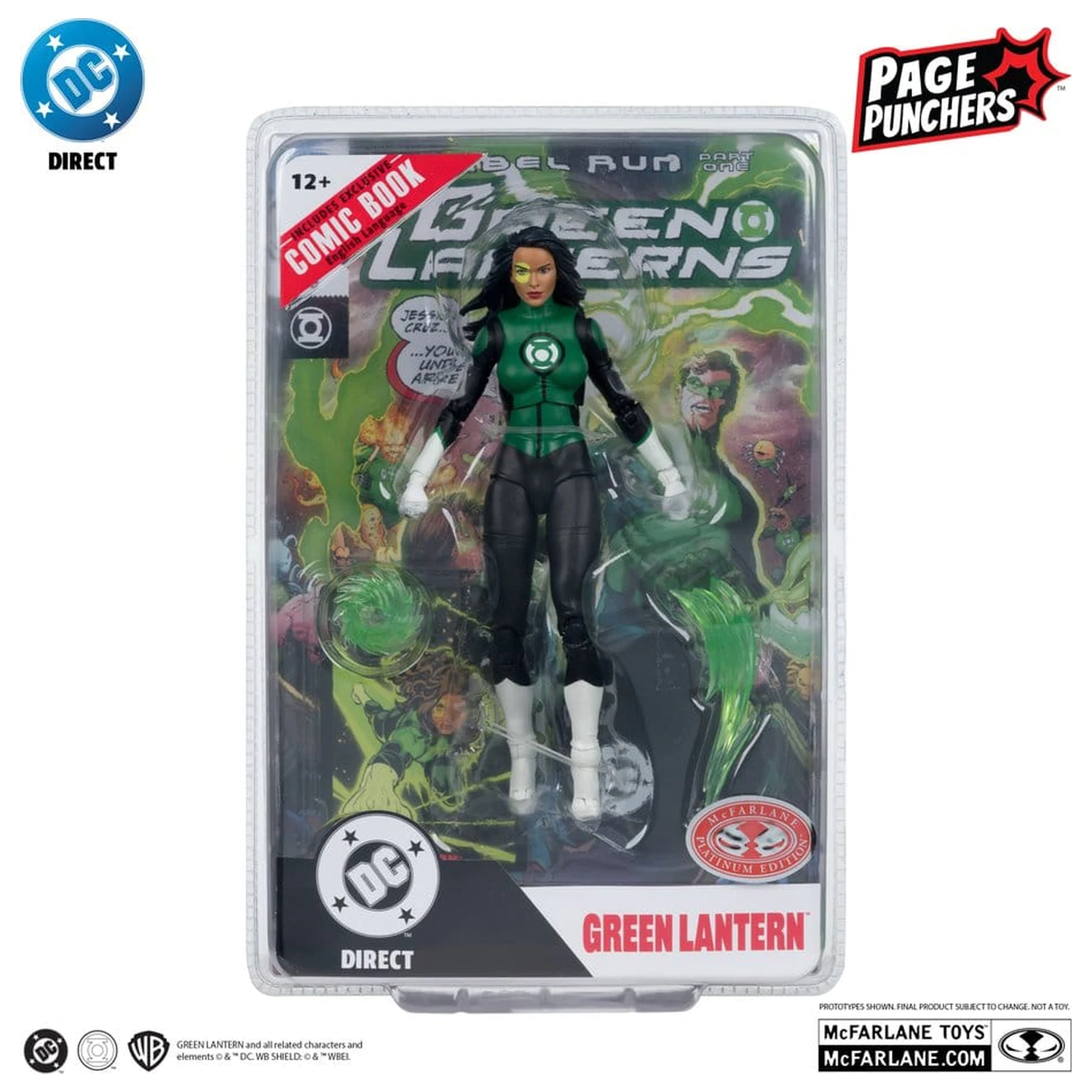 DC Direct Page Punchers Action Figure Jessica Cruz (Green Lanterns # 48) (Red Platinum Edition) 18 cm product photo