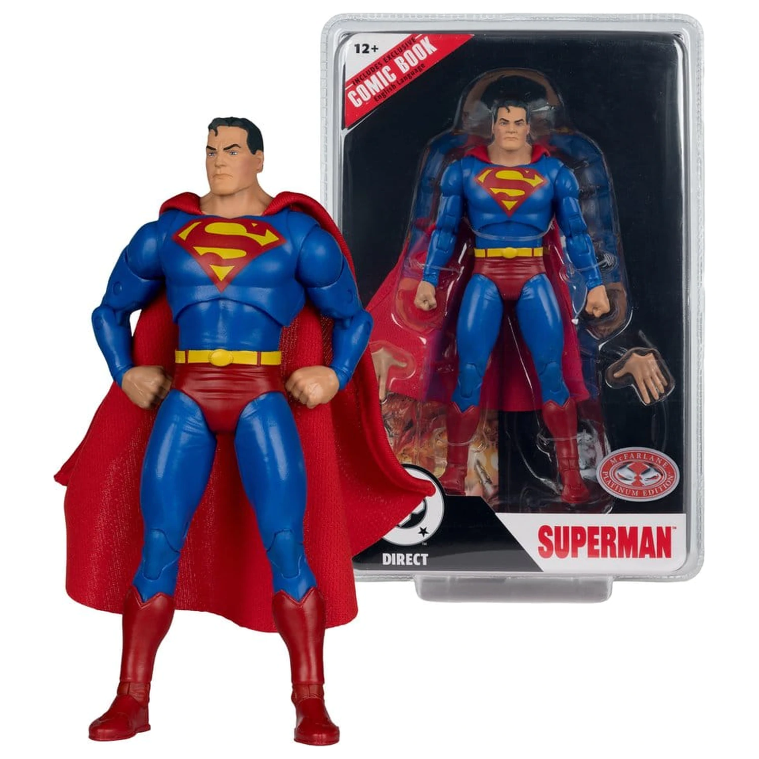 DC Direct Page Punchers Action Figure Superman (Justice #1) (Red Platinum Edition) 19 cm product photo