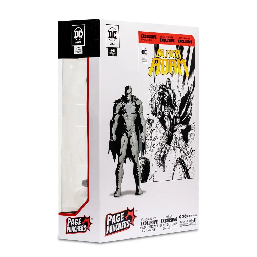 DC Direct Page Punchers Action Figure Black Adam with Black Adam Comic (Line Art Variant) product photo
