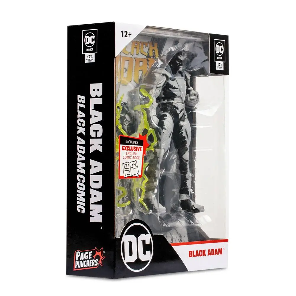DC Direct Page Punchers Action Figure Black Adam with Black Adam Comic (Line Art Variant) product photo