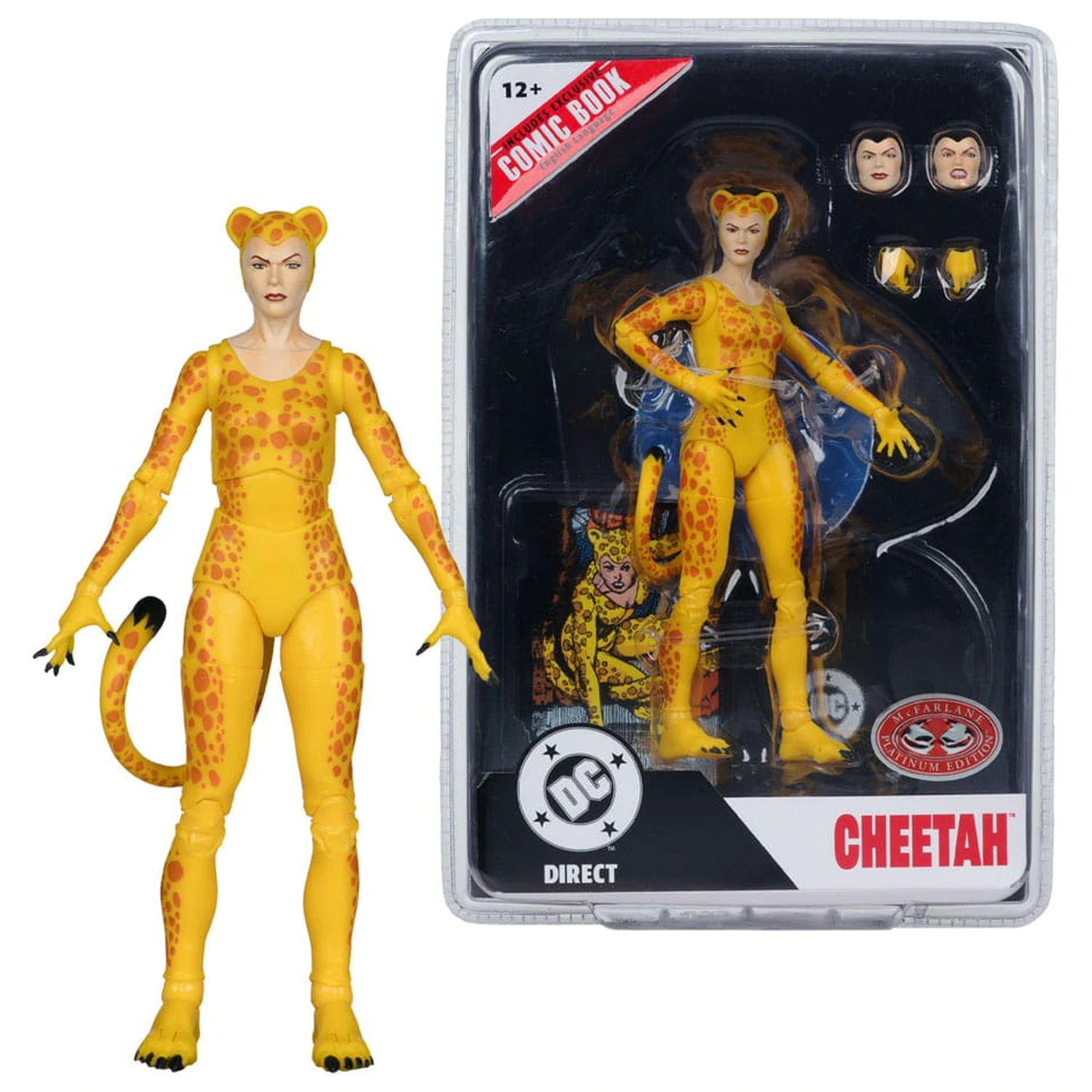 DC Direct Page Punchers Action Figure Cheetah (Crisis on Infinite Earths)(Red Platinum Edition) 17 cm product photo