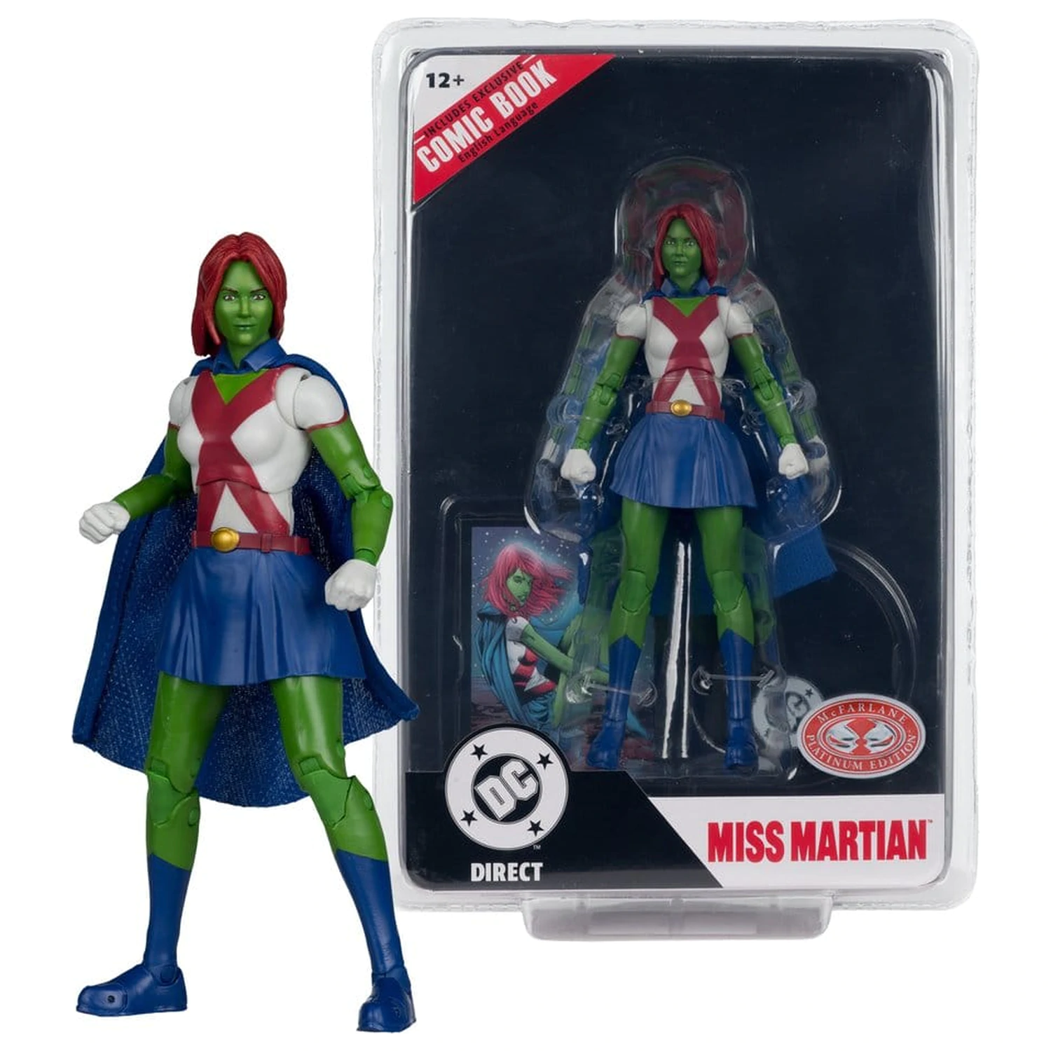 DC Direct Page Punchers Action Figure Miss Martian (Teen Titans #41) (Red Platinum Edition) 17 cm product photo