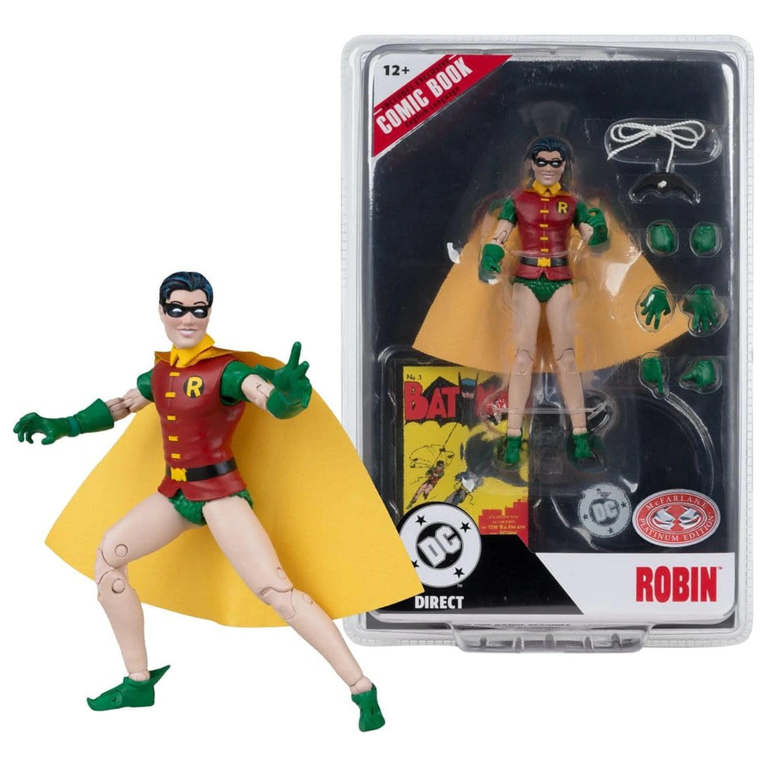 DC Direct Page Punchers Action Figure Robin Dick Grayson (Batman #1) (Red Platinum Edition) 14 cm product photo