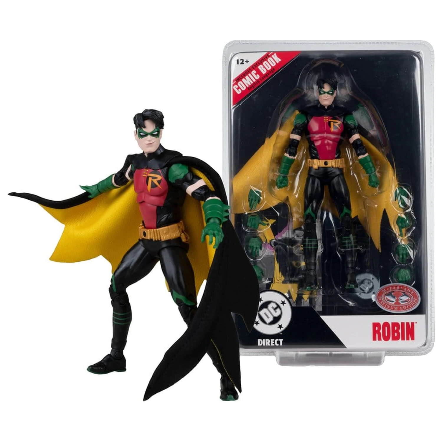 DC Direct Page Punchers Action Figure Robin Tim Drake (Nightwing #81) (Red Platinum Edition) 18 cm product photo
