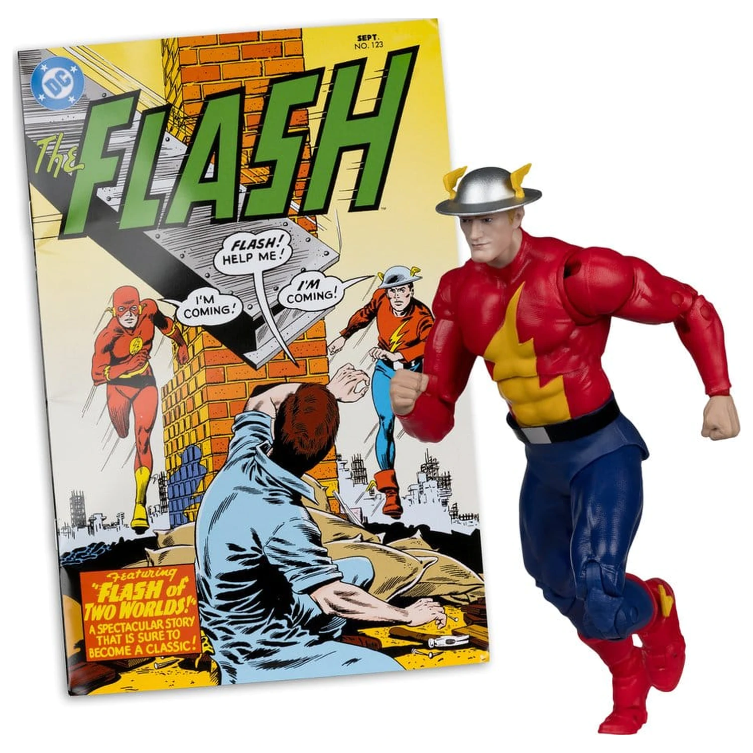 DC Direct Page Punchers Action Figure The Flash Jay Garrick (The Flash #123) (Red Platinum Edition) 18 cm product photo