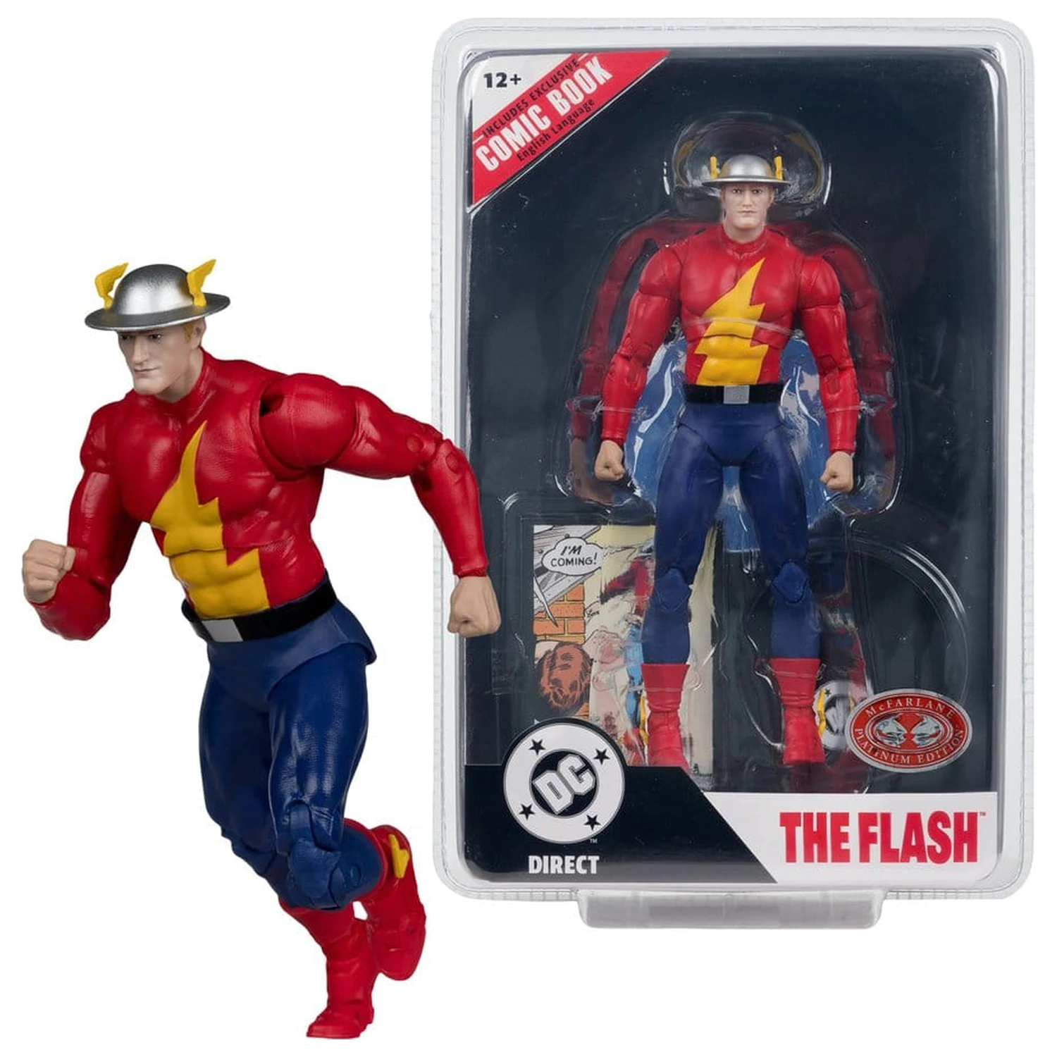 DC Direct Page Punchers Action Figure The Flash Jay Garrick (The Flash #123) (Red Platinum Edition) 18 cm product photo