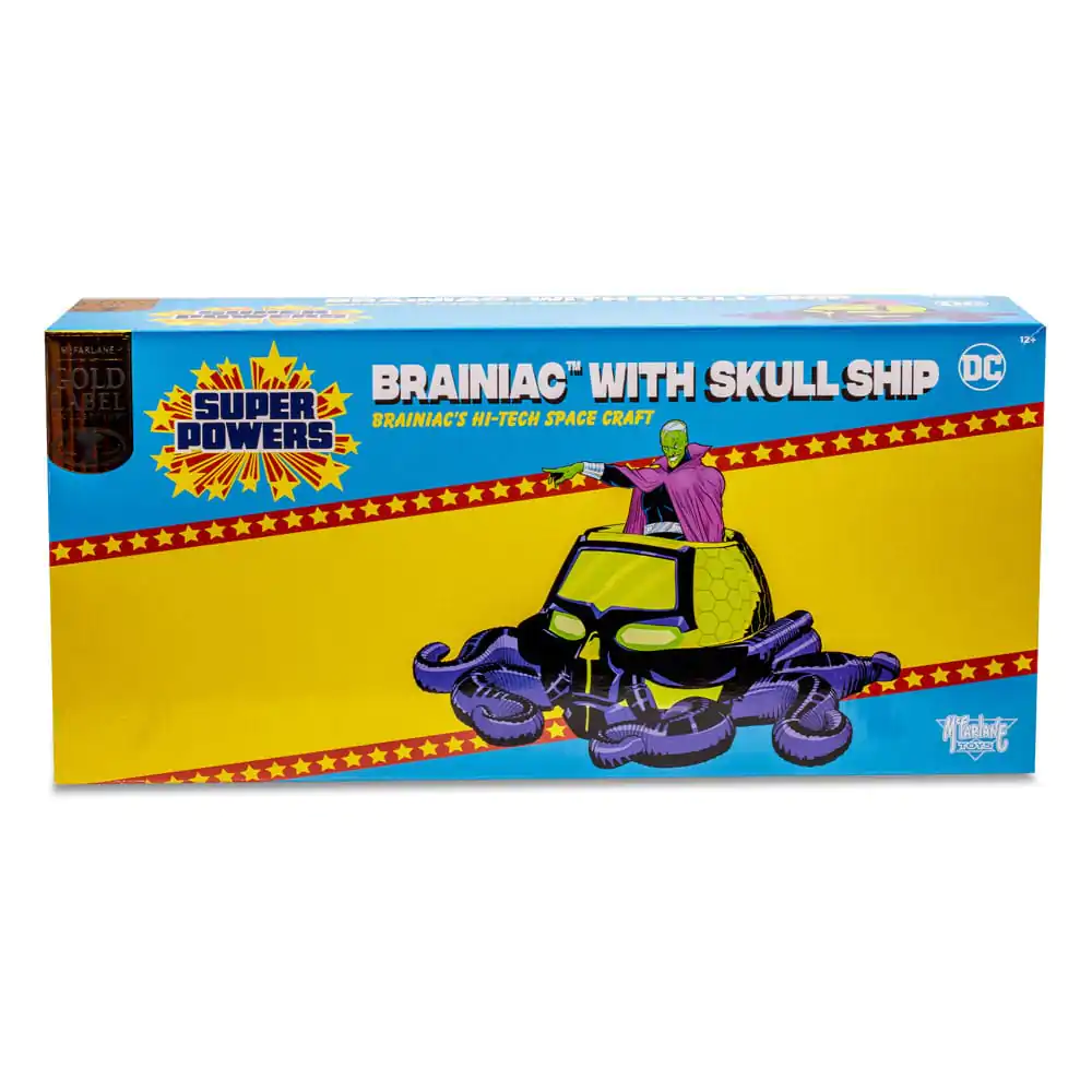 DC Direct Super Powers Action Figure with Vehicles Brainiac with Skull Ship (Gold Label) 12 cm product photo
