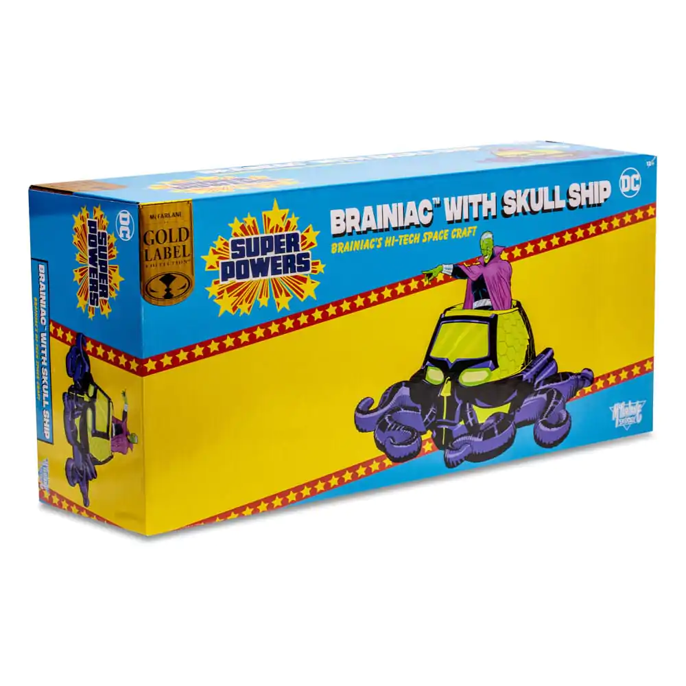 DC Direct Super Powers Action Figure with Vehicles Brainiac with Skull Ship (Gold Label) 12 cm product photo