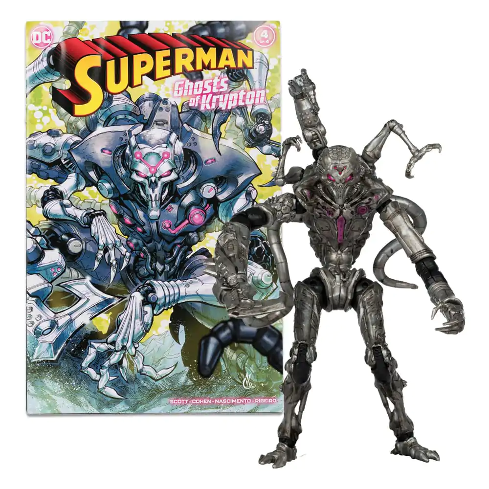 DC Direct Action Figure &amp; Comic Book Superman Wave 5 Brainiac (Gold Label) (Ghosts of Krypton) 18 cm product photo