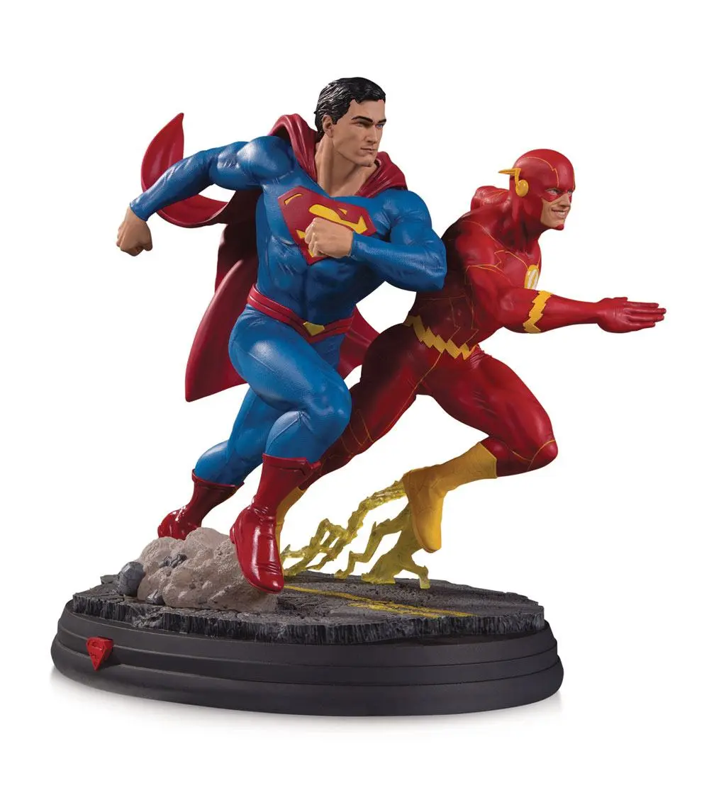 DC Gallery Statue Superman vs The Flash Racing 2nd Edition 26 cm product photo