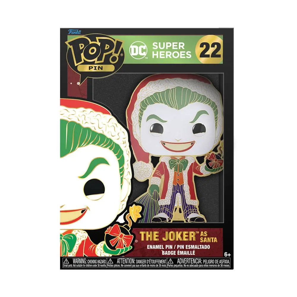 DC Holiday POP! Enamel Pin Joker 10 cm product photo