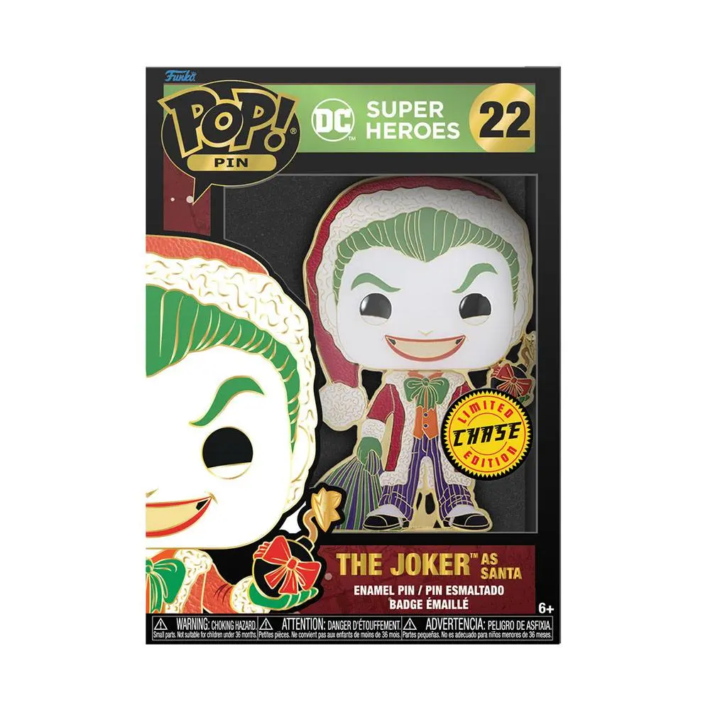 DC Holiday POP! Enamel Pin Joker 10 cm product photo