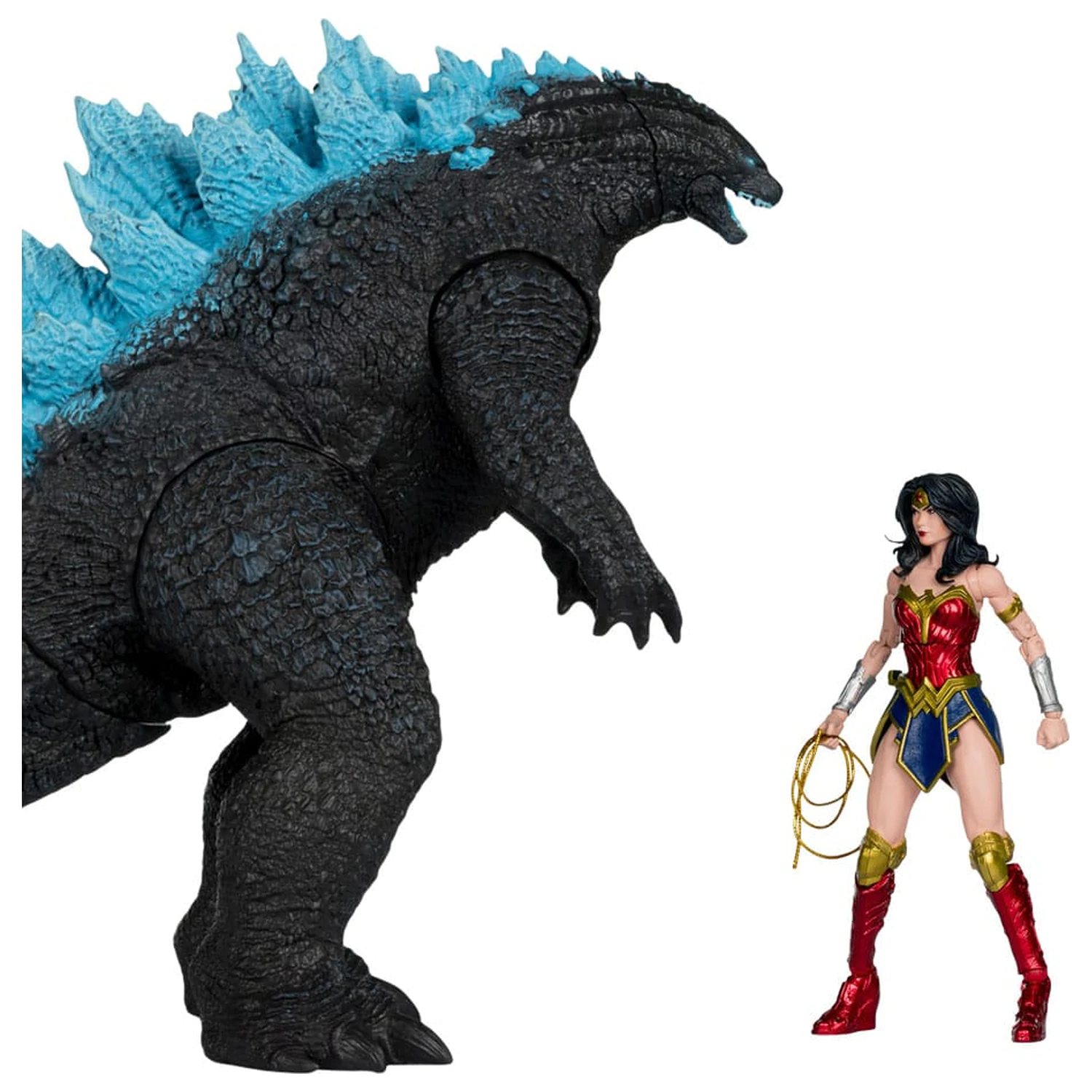 DC Justice League Monsterverse DC Multiverse Action Figures 2-Pack Wonder Woman Vs. Atomic Blast Godzilla 18 cm  product photo