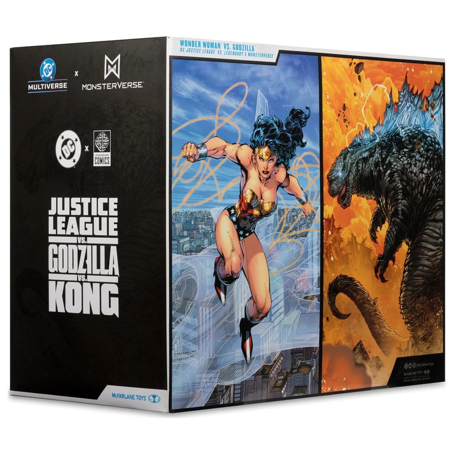 DC Justice League Monsterverse DC Multiverse Action Figures 2-Pack Wonder Woman Vs. Atomic Blast Godzilla 18 cm  product photo