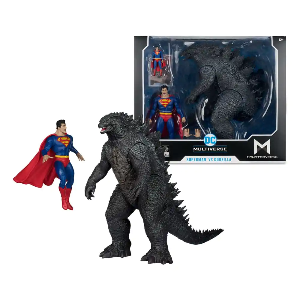 DC Justice League Monsterverse DC Multiverse Action Figures 2-Pack Superman Vs. Godzilla 30 cm product photo