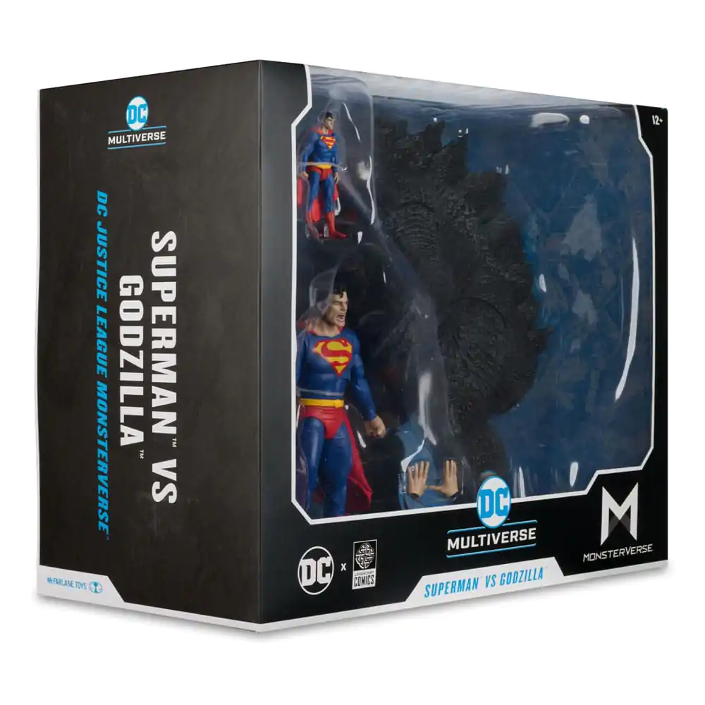 DC Justice League Monsterverse DC Multiverse Action Figures 2-Pack Superman Vs. Godzilla 30 cm product photo