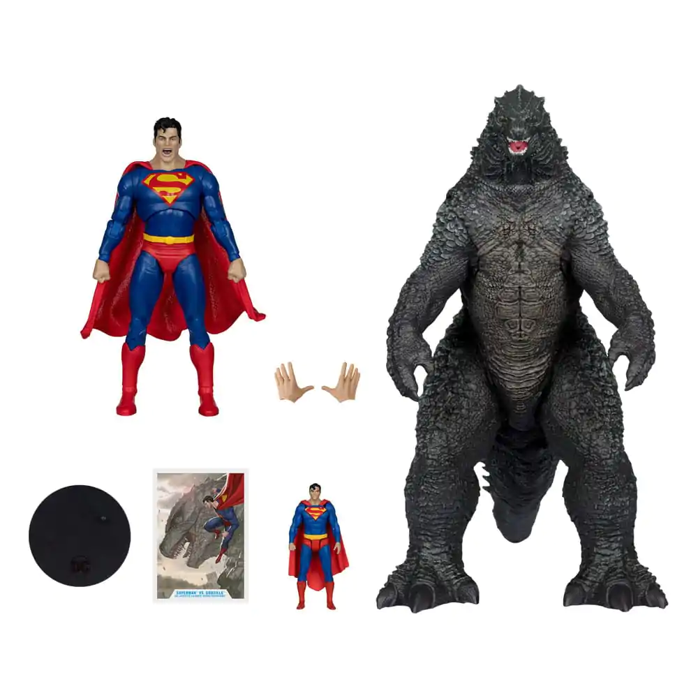 DC Justice League Monsterverse DC Multiverse Action Figures 2-Pack Superman Vs. Godzilla 30 cm product photo